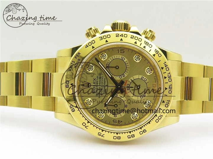 MiroTime 0210 Daytona 116508 YG Noob 1:1 Best Edition 904L YG Case and Bracelet YG Crystal Dial SA MultiPurpose 2628